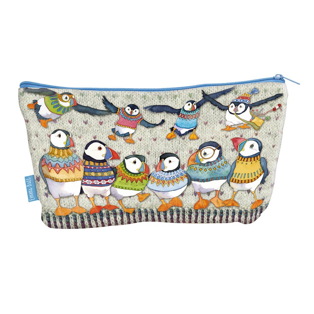 Woolly Puffins II, Zipped Pouch