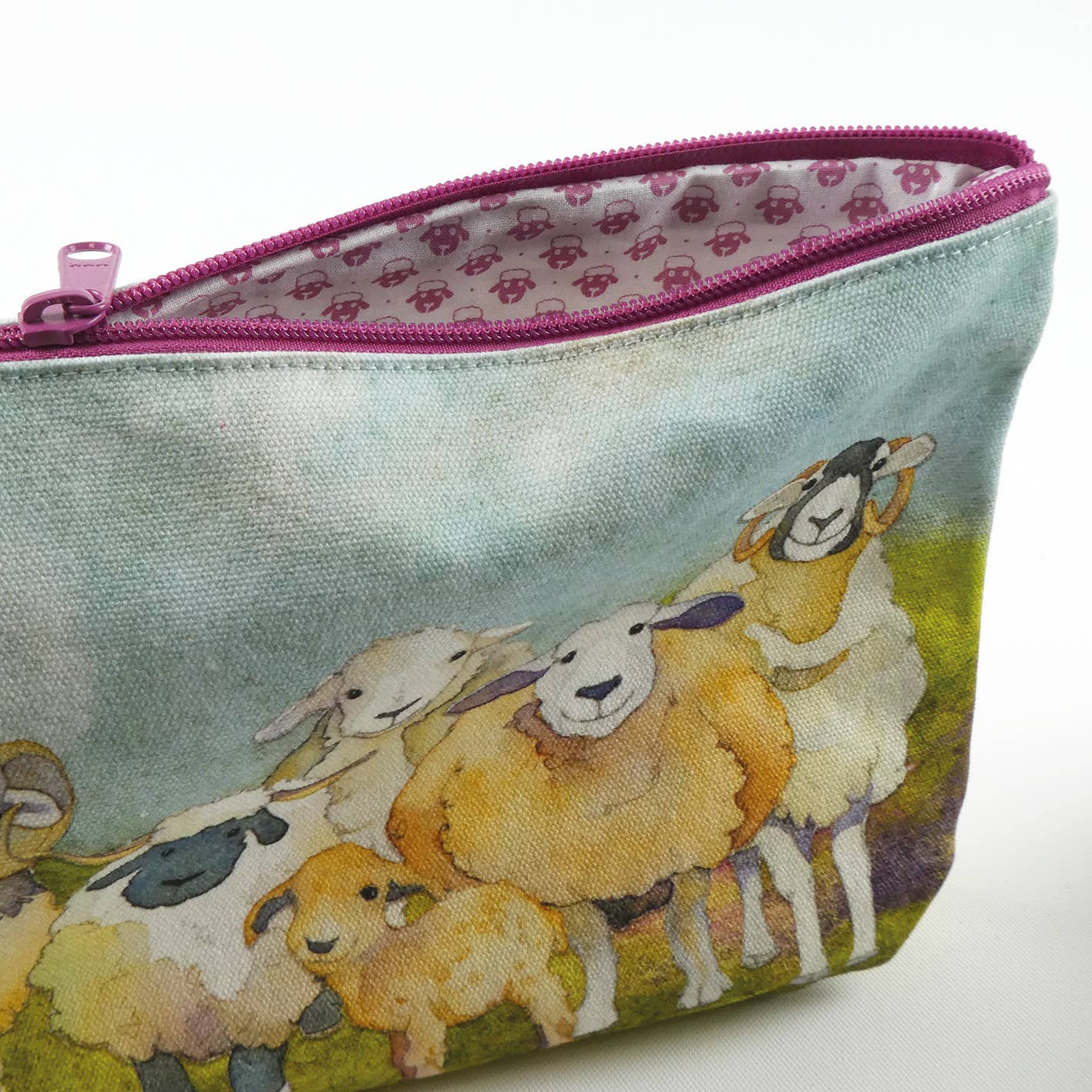 Felted Sheep Zipped Pouch